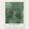 East New Market, Maryland map print, the full design