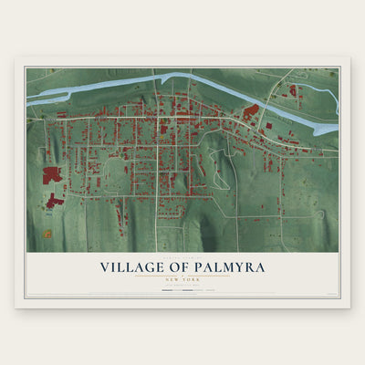 Village of Palmyra, New York map print, the full design