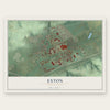 Exton, Pennsylvania map print, the full design