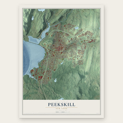 Peekskill, New York map print, the full design