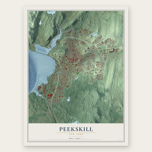 Peekskill, New York map print, the full design