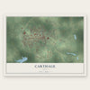 Carthage, Texas map print, the full design