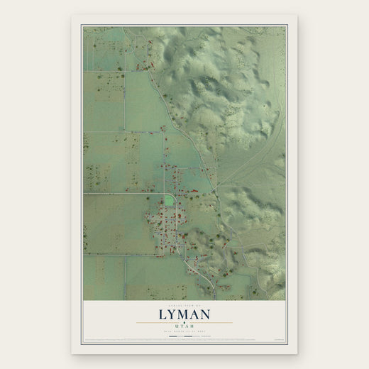 Lyman, Utah map print, the full design