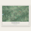 Stokesdale, North Carolina map print, the full design