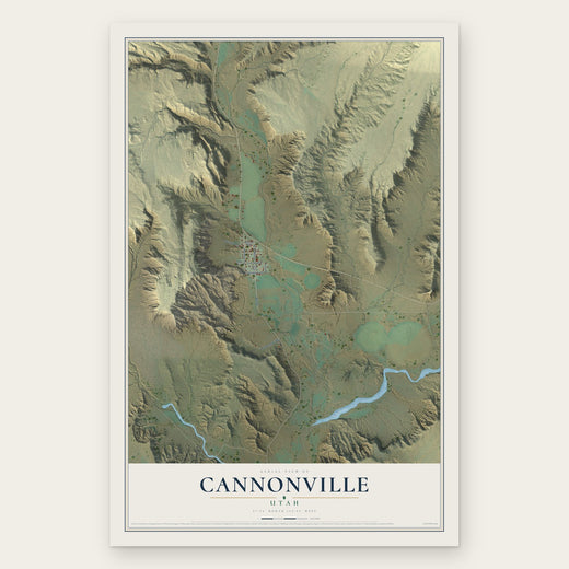 Cannonville, Utah map print, the full design