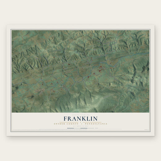 Franklin, Snyder County, Pennsylvania map print, the full design