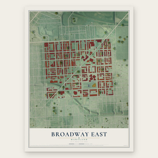 Broadway East, Maryland map print, the full design