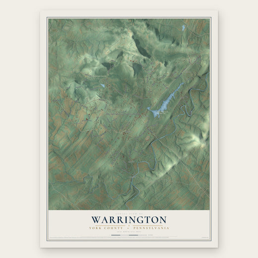 Warrington, York County, Pennsylvania map print, the full design