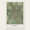 Timberville, Virginia map print, the full design
