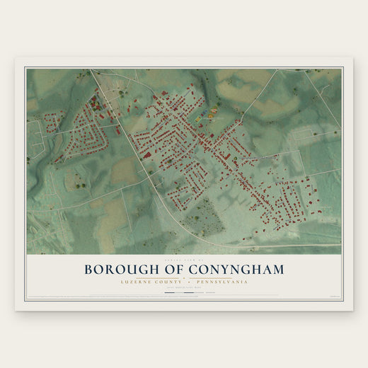 Borough of Conyngham, Luzerne County, Pennsylvania map print, the full design