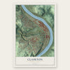 Clairton, Pennsylvania map print, the full design