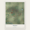 Dumas, Arkansas map print, the full design