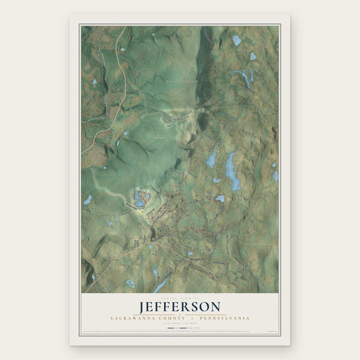 Jefferson, Lackawanna County, Pennsylvania map print, the full design