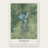Tichigan, Wisconsin map print, the full design