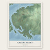 Greers Ferry, Arkansas map print, the full design