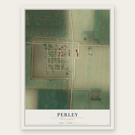Perley, Minnesota map print, the full design