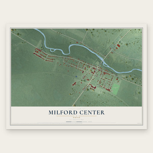 Milford Center, Ohio map print, the full design