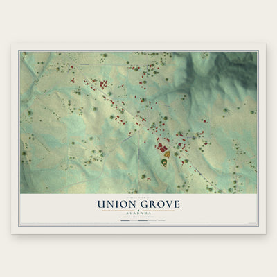 Union Grove, Alabama map print, the full design