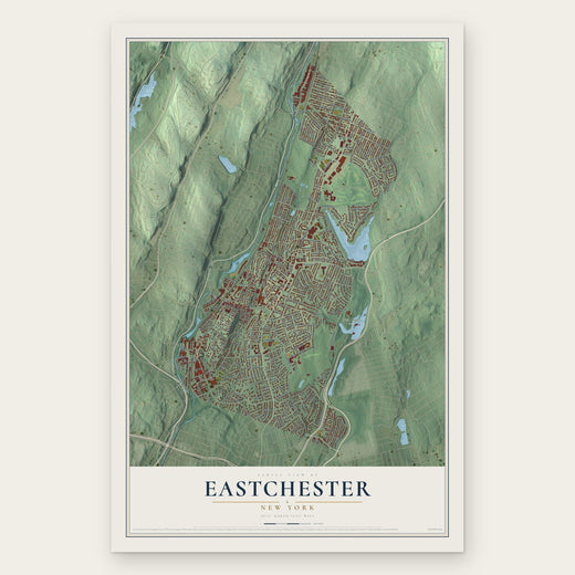 Eastchester, New York map print, the full design