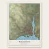 Williston, North Dakota map print, the full design
