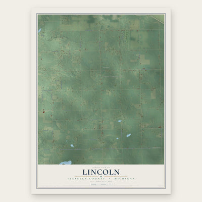 Lincoln, Isabella County, Michigan map print, the full design