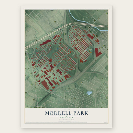 Morrell Park, Maryland map print, the full design