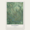 Ravenden, Arkansas map print, the full design
