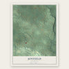 Joyfield, Michigan map print, the full design