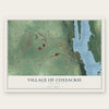 Village of Coxsackie, New York map print, the full design