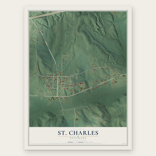 St. Charles, Kentucky map print, the full design