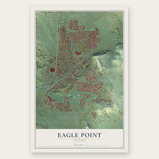 Eagle Point, Oregon map print, the full design
