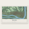 Belpre, Ohio map print, the full design