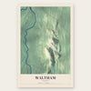 Waltham, Vermont map print, the full design