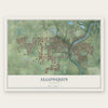 Algonquin, Illinois map print, the full design