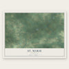 St. Marie, Wisconsin map print, the full design