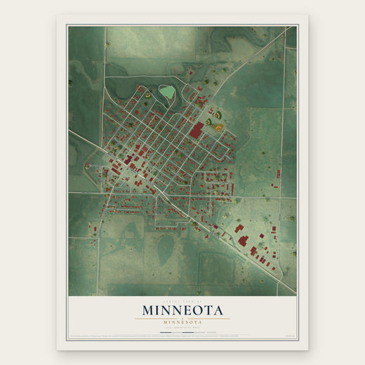 Minneota, Minnesota map print, the full design
