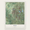 Kyle, Texas map print, the full design