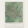 Peachtree Battle Alliance, Georgia map print, the full design
