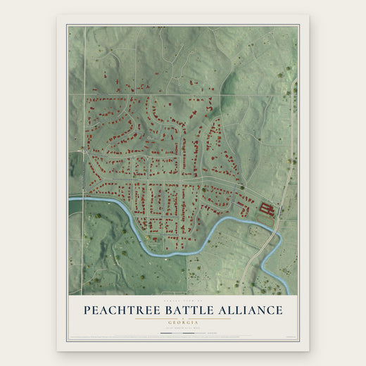 Peachtree Battle Alliance, Georgia map print, the full design