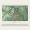 Aston, Pennsylvania map print, the full design