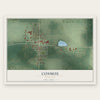 Cosmos, Minnesota map print, the full design