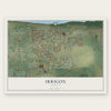 Irrigon, Oregon map print, the full design