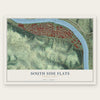 South Side Flats, Pennsylvania map print, the full design
