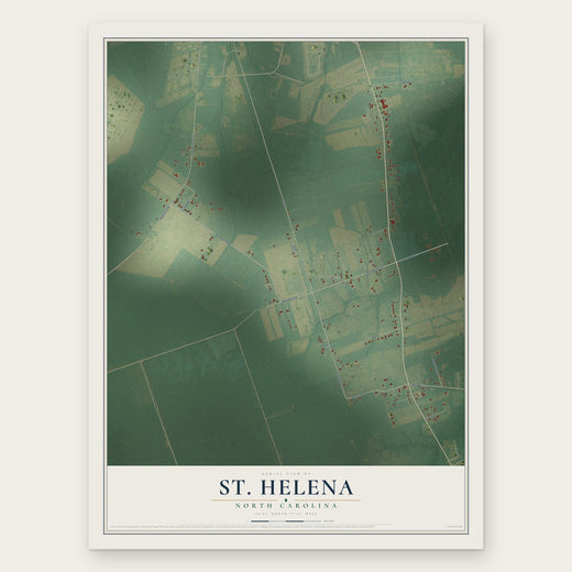 St. Helena, North Carolina map print, the full design
