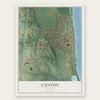 Canton, Missouri map print, the full design