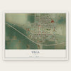 Vega, Texas map print, the full design