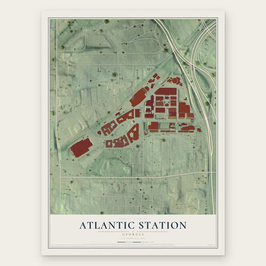 Atlantic Station, Georgia map print, the full design