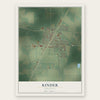 Kinder, Louisiana map print, the full design