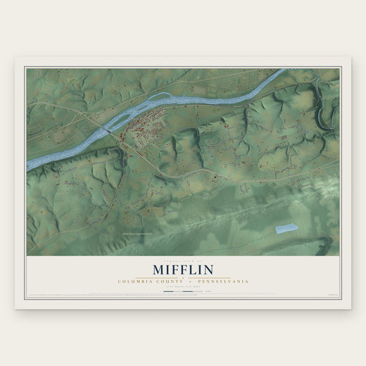 Mifflin, Columbia County, Pennsylvania map print, the full design