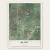 Blaine, Minnesota map print, the full design